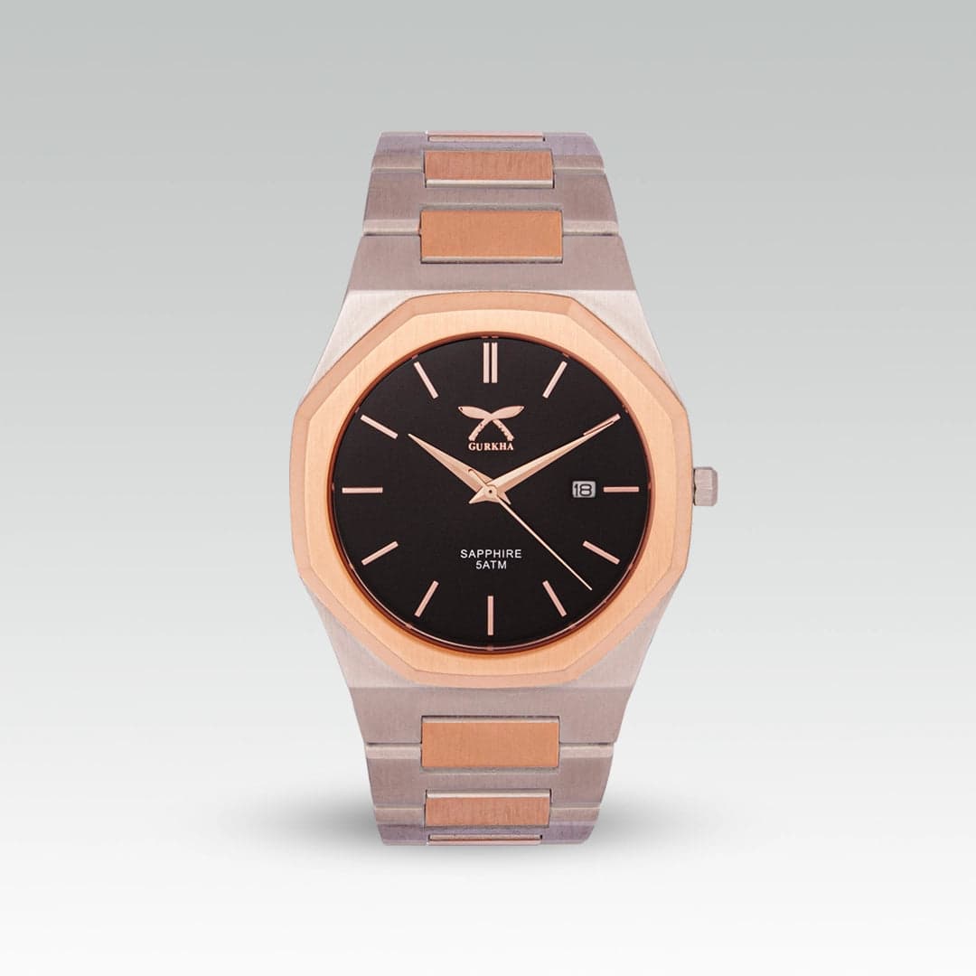 Gurkha Gents Watch Rosegold Mix